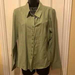 Dress Barn Olive Green Blouse
